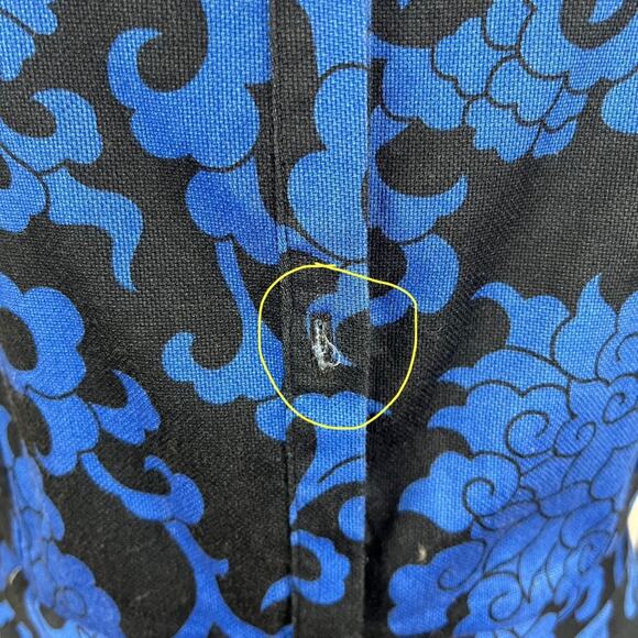 Jigsaw Blue Filagree Button Down Flare Dress - Picture 5 of 8